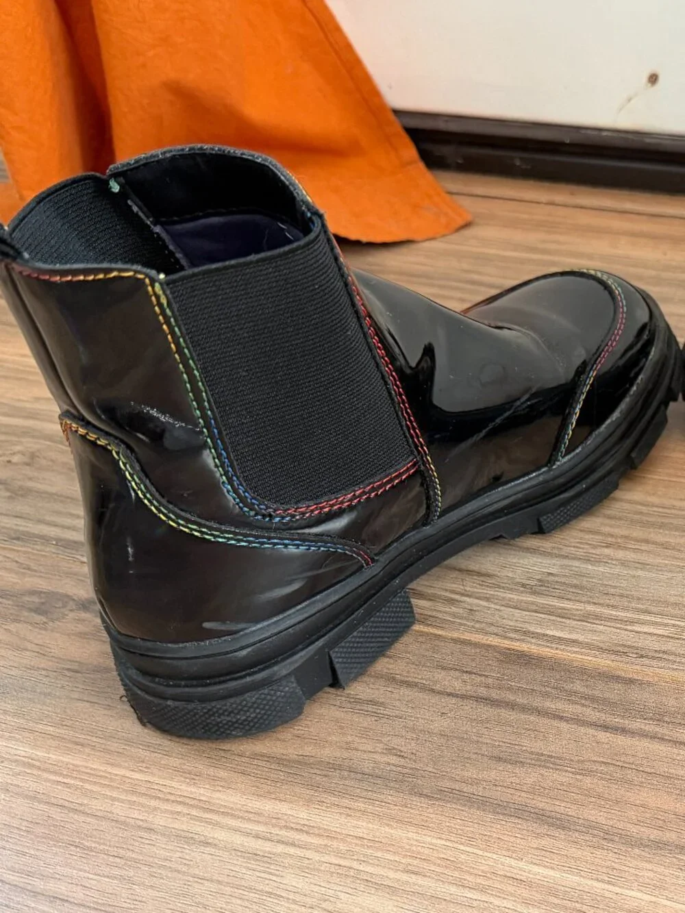 Old Navy Slip On Boots Black Iridescent Size 3